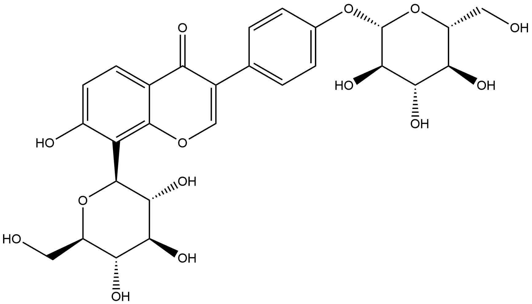 Puerarin-4'-O-β-D-glucopyranoside Structural