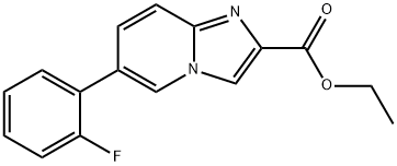 Imidazo[1,2-a]pyridine-2-carboxylic acid, 6-(2-fluorophenyl)-, ethyl ester Structural