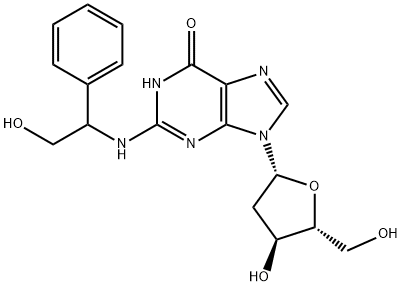 Guanosine, 2'-deoxy-N-(2-hydroxy-1-phenylethyl)- (9CI) Structural