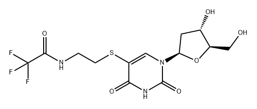 Uridine, 2'-deoxy-5-[[2-[(trifluoroacetyl)amino]ethyl]thio]- (9CI) Structural