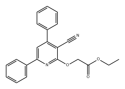 Acetic acid, 2-[(3-cyano-4,6-diphenyl-2-pyridinyl)oxy]-, ethyl ester Structural
