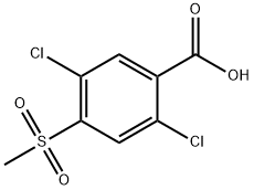 Benzoic acid, 2,5-dichloro-4-(methylsulfonyl)- Structural
