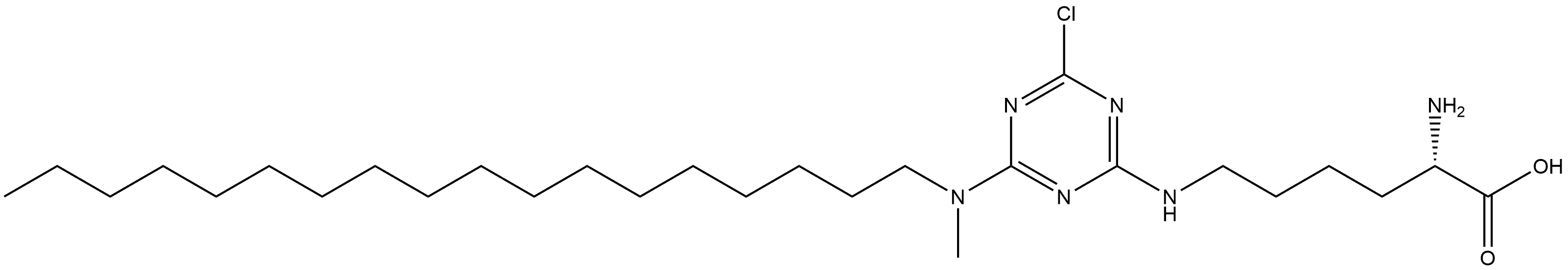 L-Lysine, N6-[4-chloro-6-(methyloctadecylamino)-1,3,5-triazin-2-yl]- Structural