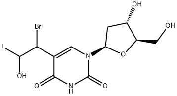 Uridine, 5-(1-bromo-2-hydroxy-2-iodoethyl)-2'-deoxy- (9CI) Structural