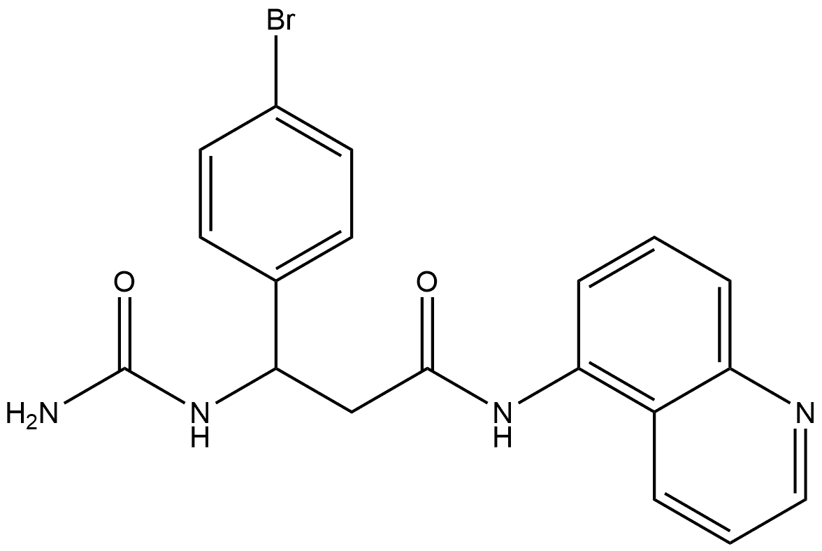Benzenepropanamide, β-[(aminocarbonyl)amino]-4-bromo-N-5-quinolinyl- Structural