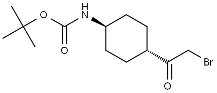 Carbamic acid, N-[trans-4-(2-bromoacetyl)cyclohexyl]-, 1,1-dimethylethyl ester Structural