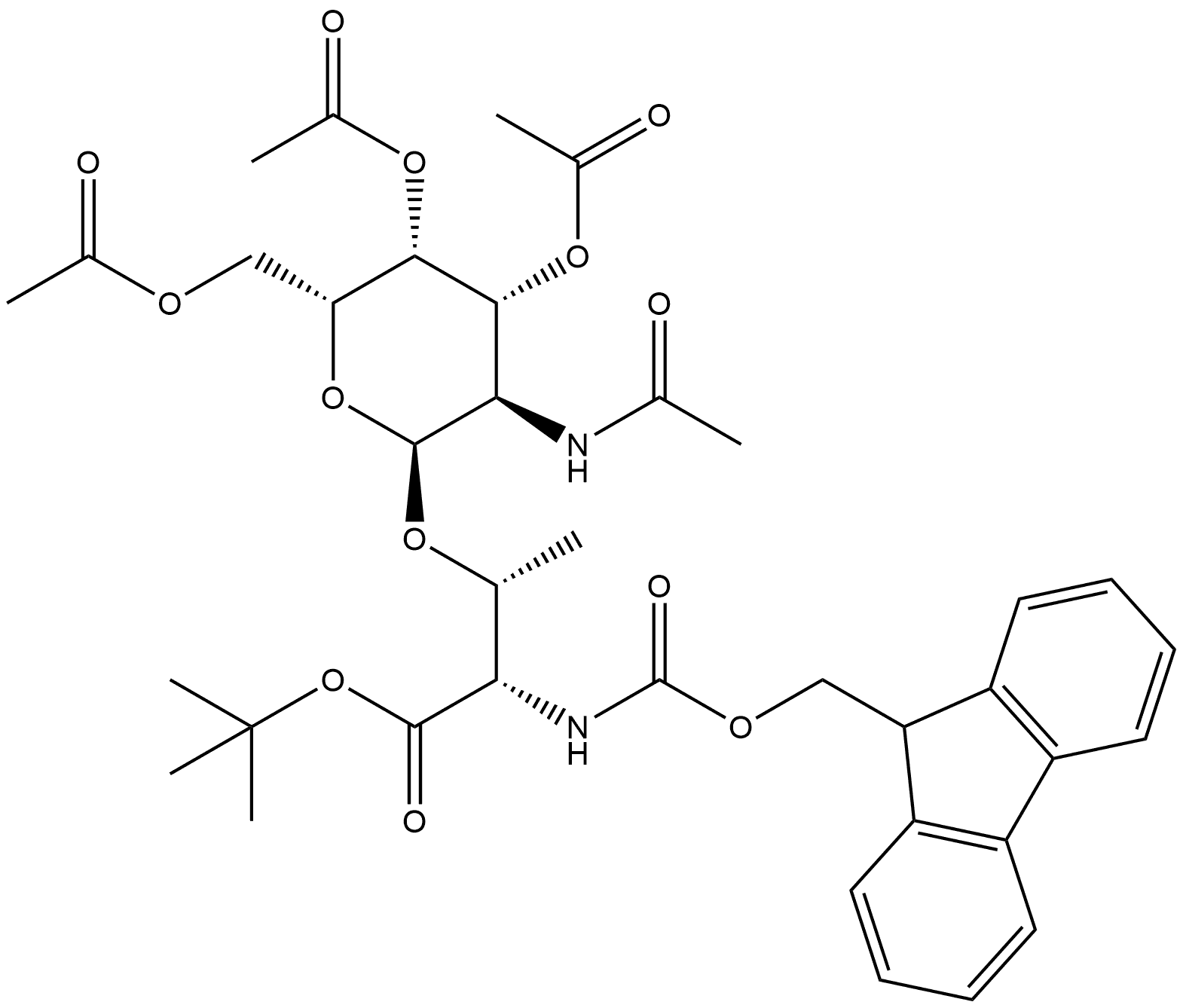 Fmoc-Thr(α-D- GalN3(Ac)3)-O-t-Bu Structural