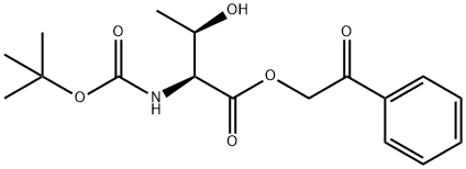 L-Threonine, N-[(1,1-dimethylethoxy)carbonyl]-, 2-oxo-2-phenylethyl ester Structural