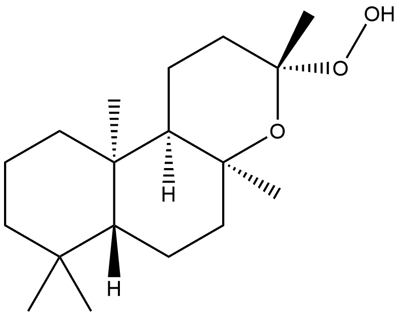 Hydroperoxide, dodecahydro-3,4a,7,7,10a-pentamethyl-1H-naphtho[2,1-b]pyran-3-yl, [3S-(3α,4aβ,6aα,10aβ,10bβ)]- (9CI) Structural