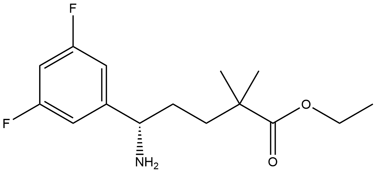 Benzenepentanoic acid, δ-amino-3,5-difluoro-α,α-dimethyl-, ethyl ester, (δS)- Structural