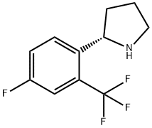 (2S)-2-[4-FLUORO-2-(TRIFLUOROMETHYL)PHENYL]PYRROLIDINE Structural