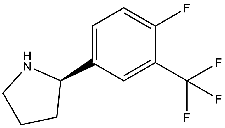 (2R)-2-[4-Fluoro-3-(trifluoromethyl)phenyl]pyrrolidine Structural