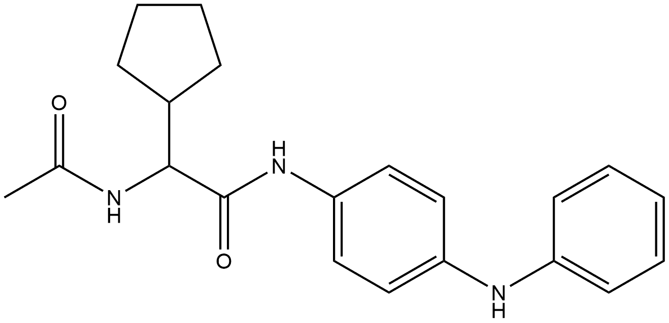 Cyclopentaneacetamide, α-(acetylamino)-N-[4-(phenylamino)phenyl]- Structural