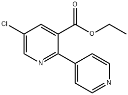 Ethyl 5-chloro-2-(pyridin-4-yl)nicotinate Structural