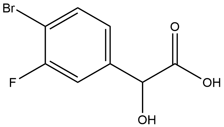 Benzeneacetic acid, 4-bromo-3-fluoro-α-hydroxy- Structural