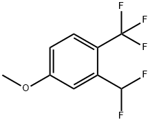 Benzene, 2-(difluoromethyl)-4-methoxy-1-(trifluoromethyl)- Structural