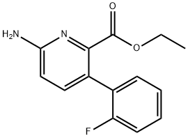 Ethyl 6-amino-3-(2-fluorophenyl)picolinate Structural