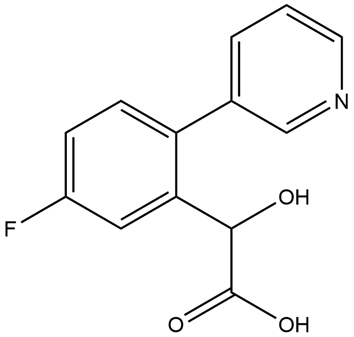 Benzeneacetic acid, 5-fluoro-α-hydroxy-2-(3-pyridinyl)- Structural