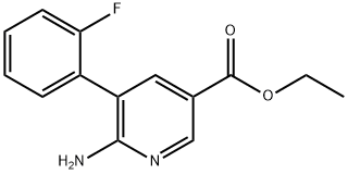 Ethyl 6-amino-5-(2-fluorophenyl)nicotinate Structural