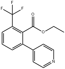 Ethyl 2-(pyridin-4-yl)-6-(trifluoromethyl)benzoate Structural