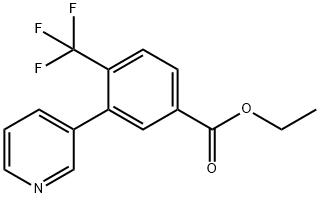 Ethyl 3-(pyridin-3-yl)-4-(trifluoromethyl)benzoate Structural