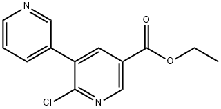 Ethyl 6-chloro-5-(pyridin-3-yl)nicotinate Structural