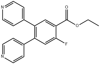 Ethyl 2-fluoro-4,5-di(pyridin-4-yl)benzoate Structural