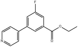 Ethyl 3-fluoro-5-(pyridin-4-yl)benzoate Structural