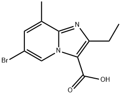 Imidazo[1,2-a]pyridine-3-carboxylic acid, 6-bromo-2-ethyl-8-methyl- Structural