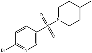 Pyridine, 2-bromo-5-[(4-methyl-1-piperidinyl)sulfonyl]- Structural
