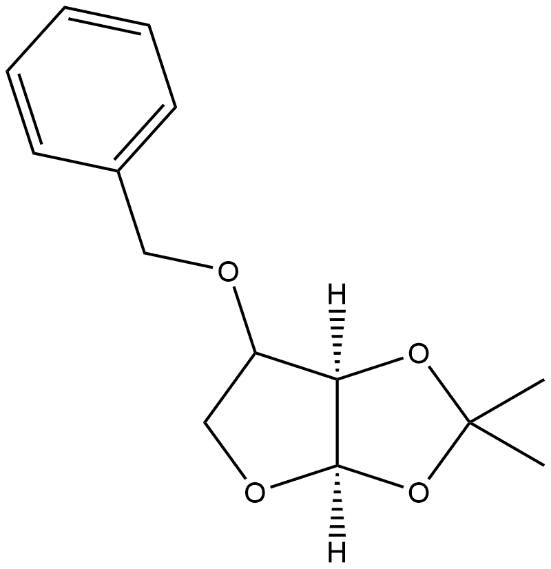 Furo[2,3-d]-1,3-dioxole, tetrahydro-2,2-dimethyl-6-(phenylmethoxy)-, [3aR-(3aα,5β,6aα)]- (9CI) Structural
