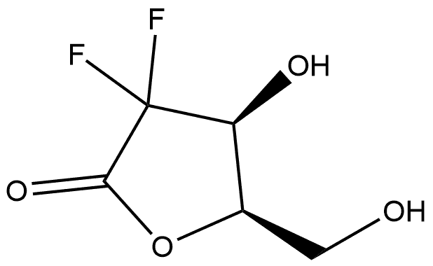 D-threo-Pentonic acid, 2-deoxy-2,2-difluoro-, γ-lactone Structural