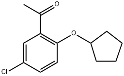 Ethanone, 1-[5-chloro-2-(cyclopentyloxy)phenyl]- Structural