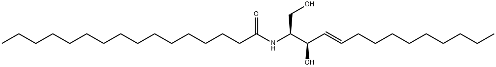 Hexadecanamide, N-[(1S,2R,3E)-2-hydroxy-1-(hydroxymethyl)-3-tridecen-1-yl]- Structural