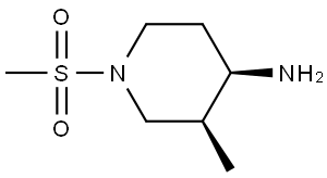 rel-(3R,4S)-3-Methyl-1-(methylsulfonyl)piperidin-4-amine Structural