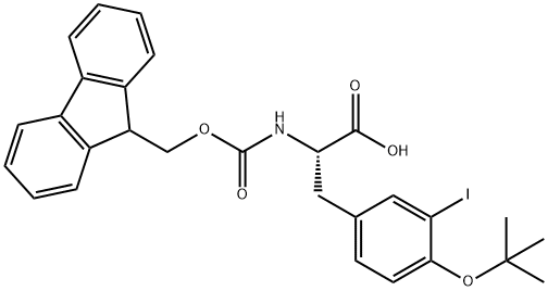 L-Tyrosine, O-(1,1-dimethylethyl)-N-[(9H-fluoren-9-ylmethoxy)carbonyl]-3-iodo- Structural