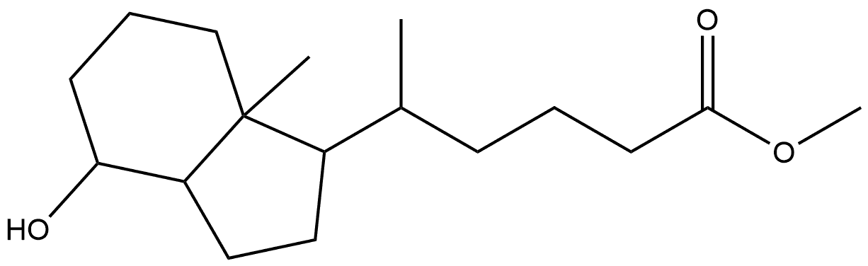 Octahydro-4-hydroxy-δ,7a-dimethyl-1H-indene-1-pentanoic Acid Methyl Ester Structural
