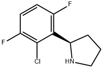 (2R)-2-(2-CHLORO-3,6-DIFLUOROPHENYL)PYRROLIDINE Structural