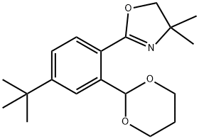 Oxazole, 2-[4-(1,1-dimethylethyl)-2-(1,3-dioxan-2-yl)phenyl]-4,5-dihydro-4,4-dimethyl- Structural