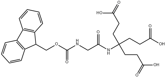 Heptanedioic acid, 4-(2-carboxyethyl)-4-[[2-[[(9H-fluoren-9-ylmethoxy)carbonyl]amino]acetyl]amino]- Structural