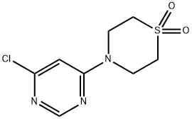 Thiomorpholine, 4-(6-chloro-4-pyrimidinyl)-, 1,1-dioxide Structural