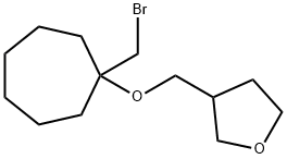 Furan, 3-[[[1-(bromomethyl)cycloheptyl]oxy]methyl]tetrahydro- Structural