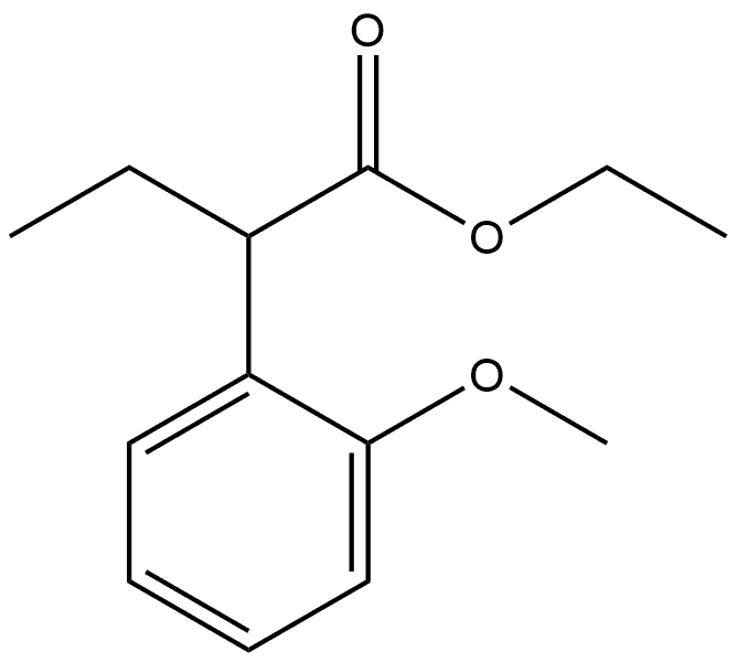 Benzeneacetic acid, α-ethyl-2-methoxy-, ethyl ester Structural