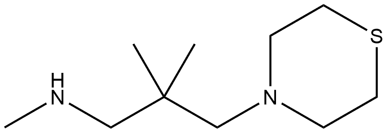 N,2,2-trimethyl-3-thiomorpholinopropan-1-amine Structural