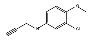 Benzenamine, 3-chloro-4-methoxy-N-2-propyn-1-yl- Structural