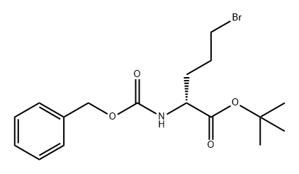 D-Norvaline, 5-bromo-N-[(phenylmethoxy)carbonyl]-, 1,1-dimethylethyl ester Structural