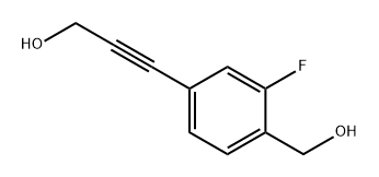 Benzenemethanol, 2-fluoro-4-(3-hydroxy-1-propyn-1-yl)- Structural