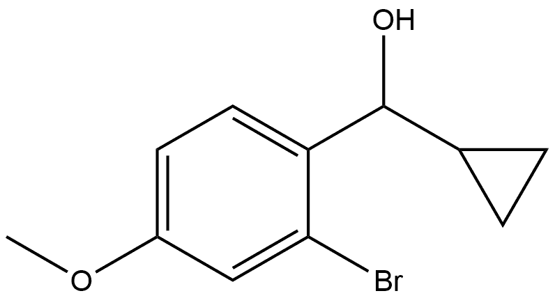 Benzenemethanol, 2-bromo-α-cyclopropyl-4-methoxy- Structural