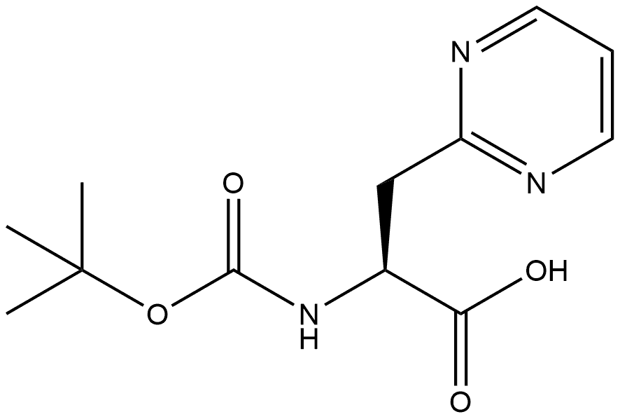 rac-(2R)-2-{[(tert-butoxy)carbonyl]amino}-3-(pyrimidin-2-yl)propanoic acid Structural