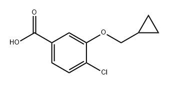 Benzoic acid, 4-chloro-3-(cyclopropylmethoxy)- Structural